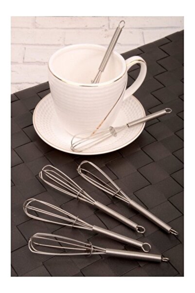 Amentes Mini Manual Cappuccino Tea Coffee (Spoon) Stirrer Whisk (1 Piece) for 1 Person