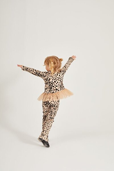 Lolliboomkids Girl's Leopard Print 2-Piece Set – Top & Pants with Tutu Detail