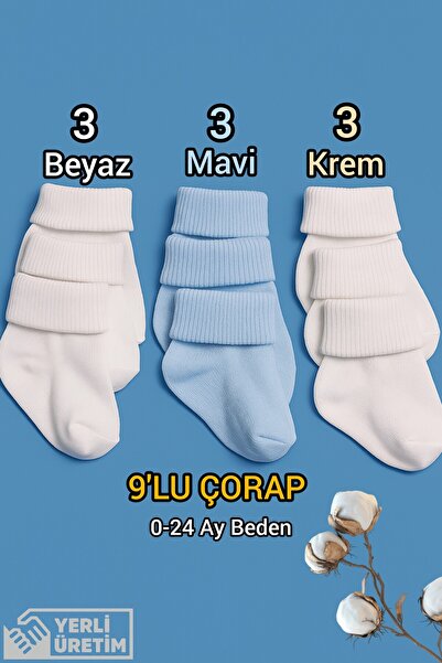 baby socks 9-Piece Non-Tight Ankle Socks for Baby Girls and Boys 0-24 Months