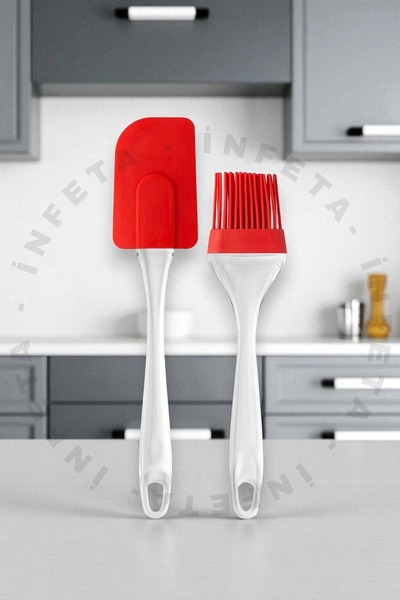 İnfeta Silikon Yumurta Fırçası Ve Spatula Seti