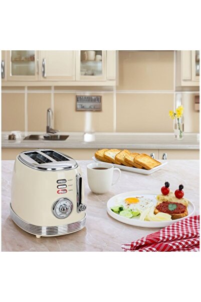 Zilan Retro Toaster – 6 Toasting Levels | Timer & Reheat/Defrost Functions