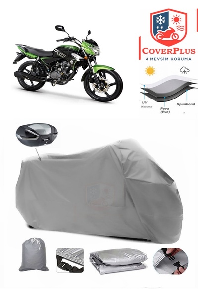 CoverPlus Kuba TK 03 Branda Arka Çanta Uyumlu Motor Brandası Motosiklet Örtüsü