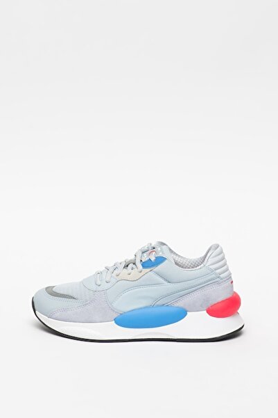 Puma , Pantofi sport din piele cu inserții de plasă Gravity, albastru deschis, mărimea 4 UK / 37 EU