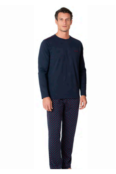 Pierre Cardin Men's Long Sleeve Pajama Set 60Al9In9Da