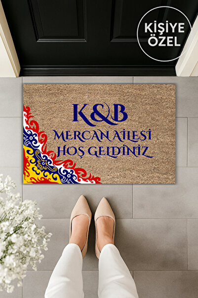 Dormot سجادة أرضية حديثة للطباعة الرقمية على الباب مع الأحرف الأولى والأسماء،...