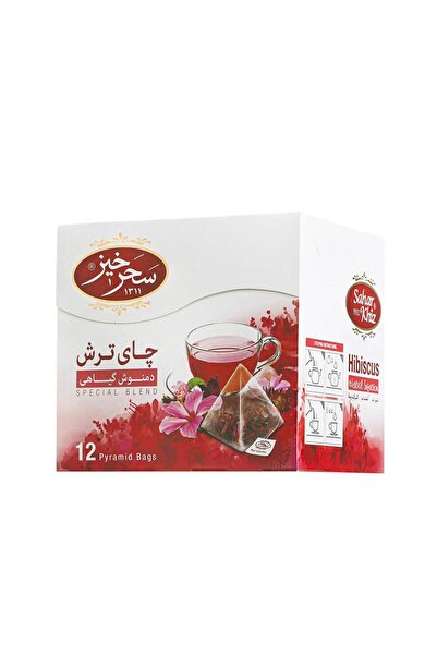 SAHAR KHİZ شراب أعشاب الكركدية من سحر خيز 12 كيس هرمي بوزن 24 غرام