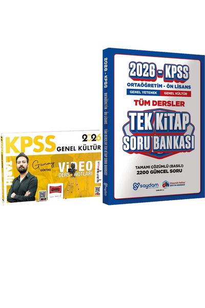 Yargı Yayınları 2026 KPSS Tarih Video Ders Notları Günay Göktaş + Ortaöğretim...
