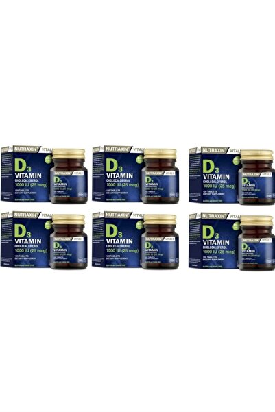Nutraxin Vitamin D3 120 Tablet 6 Adet