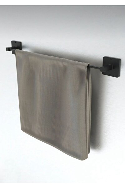 BUSEMSİ HOME Yapışkanlı Siyah Uzun Havluluk Pratik Ve Şık Banyo Mutfak Havluluk