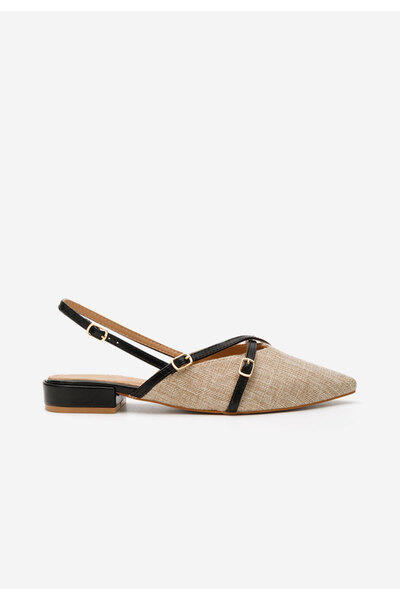 B T Shoes Khaki lodičky s otevřenou pätou Agnees