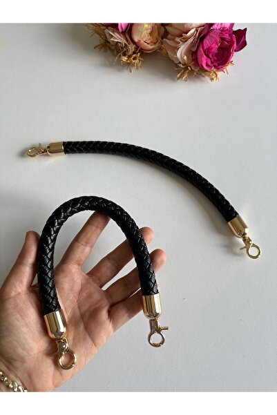 zg hobi aksesuar Örgü çantalar içi deri sap-gold renk detaylı