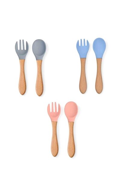 Balsa Grup Balsa Mrk Model Bamboo Handle Silicone Food Spoon Set of 2