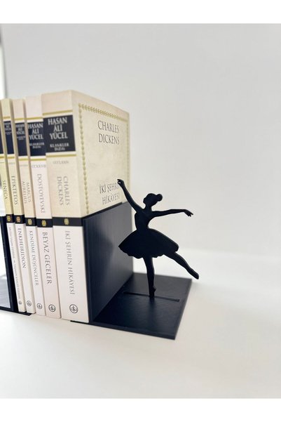 TODEKORA Ballerina Book Holder Elegant Decorative Bookshelf Accessory Book Decor