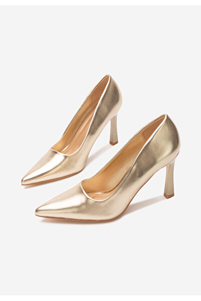 B T Shoes Zlaté lodičky do špičky Lezlie