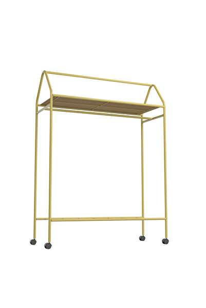 Metallica Concept Tekerlekli Home Hanger Askılık Ayaklı Askılık Gold