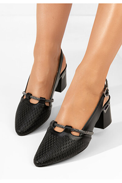 B T Shoes Γόβες slingback Radiancia μαύρα