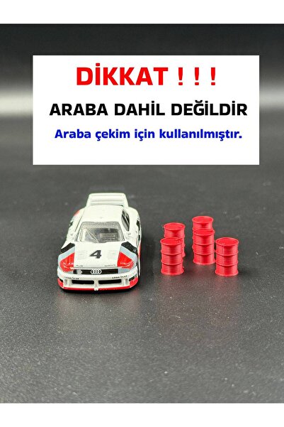 3D Atelier 1:64 Ölçek Diaroma Garaj Aksesuarları Varil Kırmızı (10 ADET)
