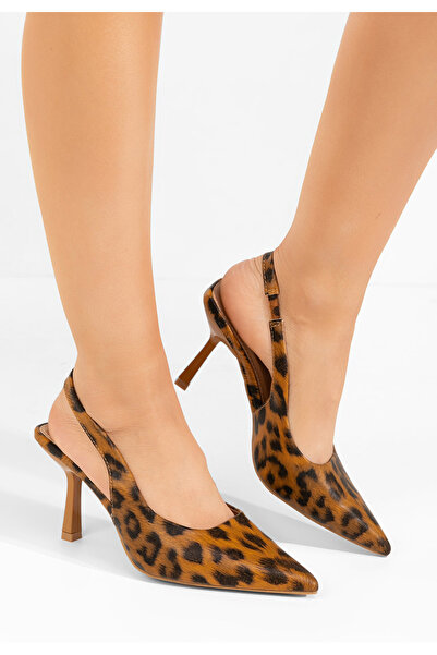 B T Shoes Γόβες slingback Nomalisa λεοπαρ