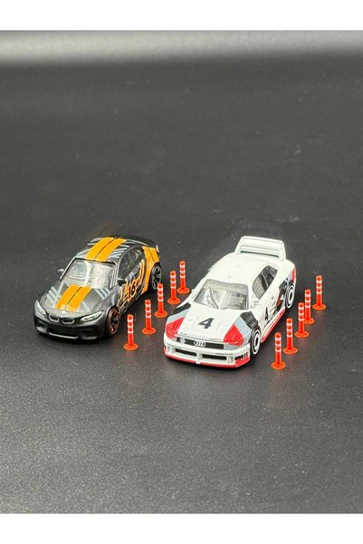 3D Atelier 1:64 Ölçek Diaroma Trafik Garaj Aksesuarları Dubalar Turuncu & Beyaz (10 ADET)