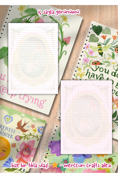 merccuri crafts A5 Spiral School Notebook 50 Sheets Set of 4 - Lined - Pvc Coated Waterproof Hard Cover