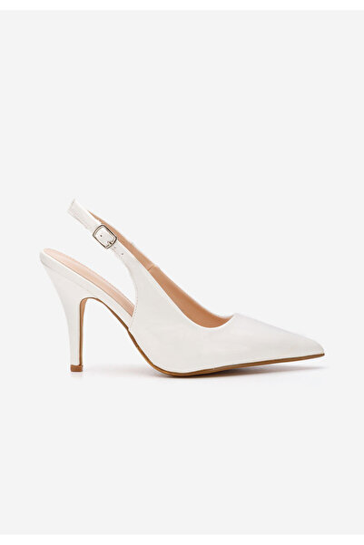 B T Shoes Bílé lodičky do špičky Denita