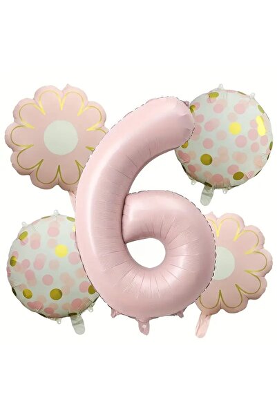 DÜVENCİ TİCARET Set de baloane roz și galbene, cu cu buline baloane din folie...