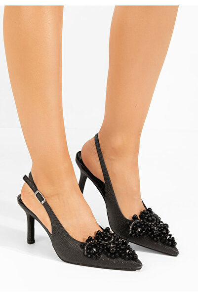 B T Shoes Γόβες slingback Raiancy μαύρα