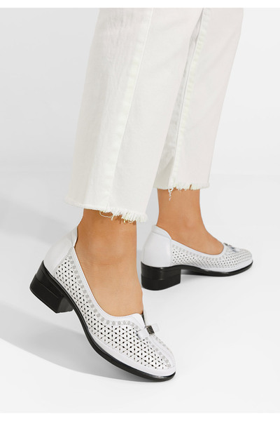 B T Shoes Adaina white high heel shoes