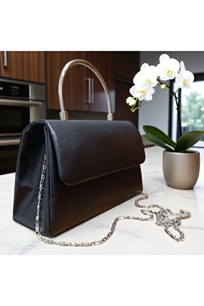 ZİVORA حقيبة يد وكتف نسائية بسلسلة فضية اللون