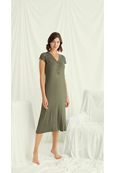 NightLove فستان نوم موناميس دانتيل بأزرار أمامية 18487