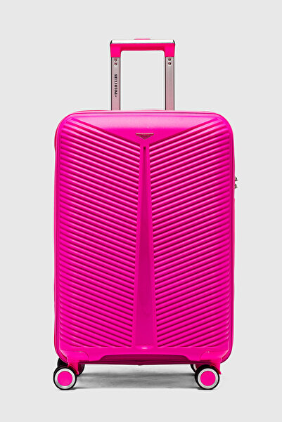 Fiyaka My-pp Bilbao tekerlekli kırılmaz valiz 3'lü set bavul FUŞYA