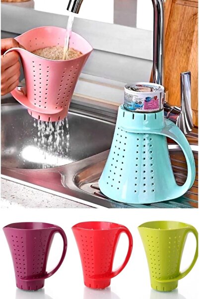 Mikasso 2 Pieces of Jug-Shaped Practical Rice Strainers with Feet and Handles...