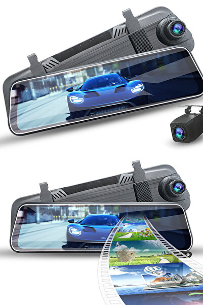 TechnoStation Ayna Kamera - Yol Ve Geri Görüş Kameralı Portatif Araç İçi Kame...