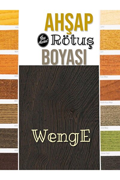 izmir bit pazarı Ahşap Rötuş Boyası - WENGE - 25ml , Fırçalı Cam Şişede Mobil...