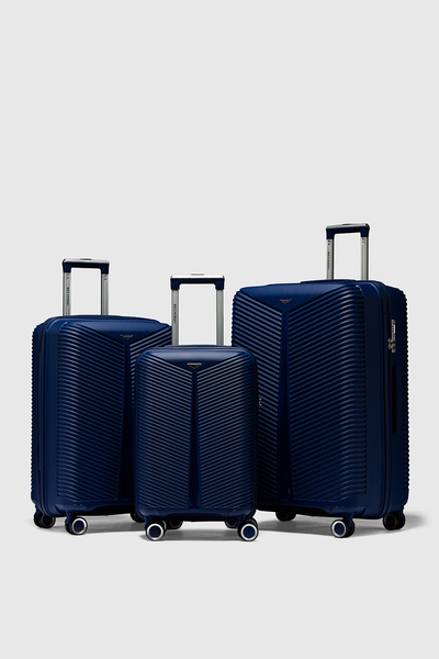 Fiyaka My-pp Bilbao tekerlekli kırılmaz valiz 3'lü set bavul LACİVERT