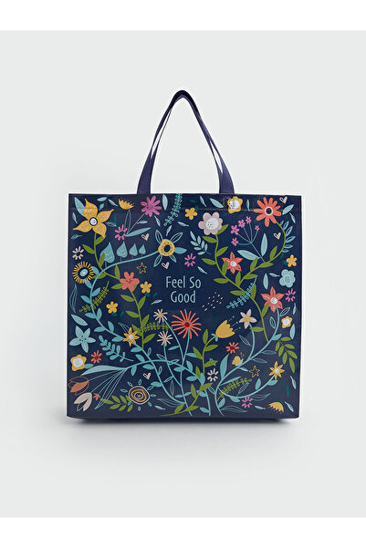 LC Waikiki New Season Floral Printed Women's Beach Bag