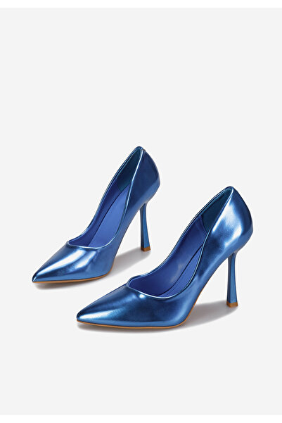 B T Shoes Modré lodičky do špičky Minda