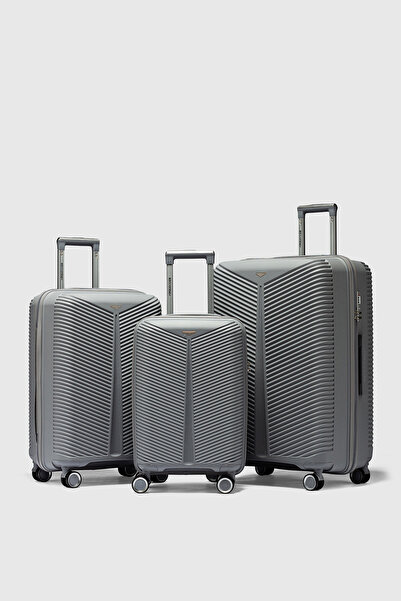 Fiyaka My-pp Bilbao tekerlekli kırılmaz valiz 3'lü set bavul A.GRİ