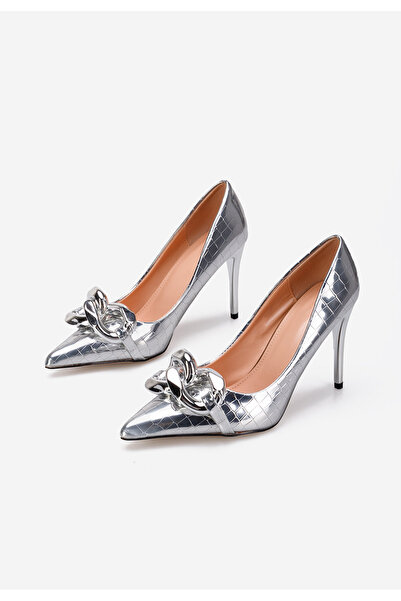 B T Shoes Stribrné lodičky do špičky Corrientes