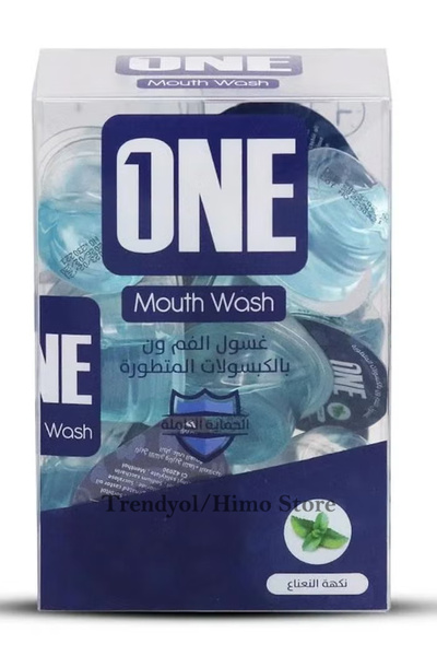 ONE كبسولات غسول الفم بنكهة النعناع، ​​20 × 15 مل - حماية فموية كاملة وطويلة ...