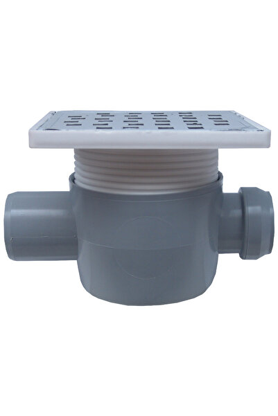 EVOSANITARY Sifon de pardoseală pătrat cu coloană verticală SL 1 intrare 180 ...