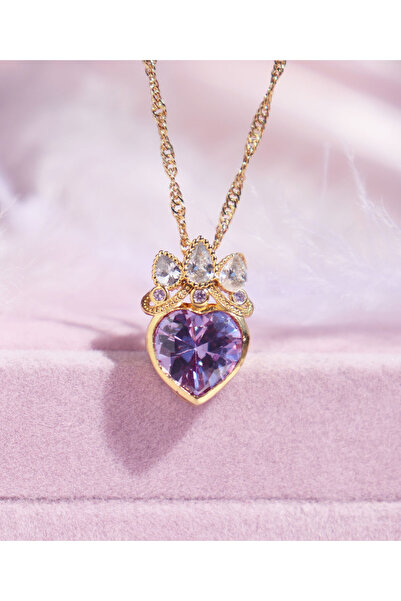 Yenress Collection Rapunzel Taç Kalp Kolye