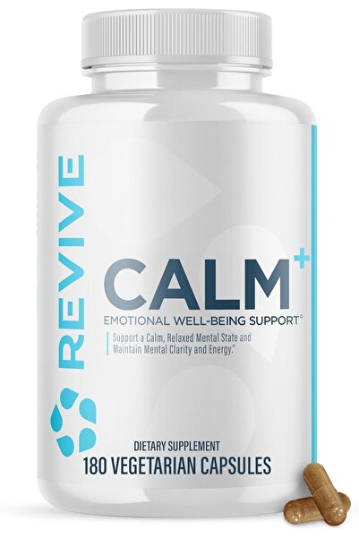 Revive مكمل غذائي MD Calm لدعم الصحة النفسية - إدارة التوتر للرجال والنساء - ...