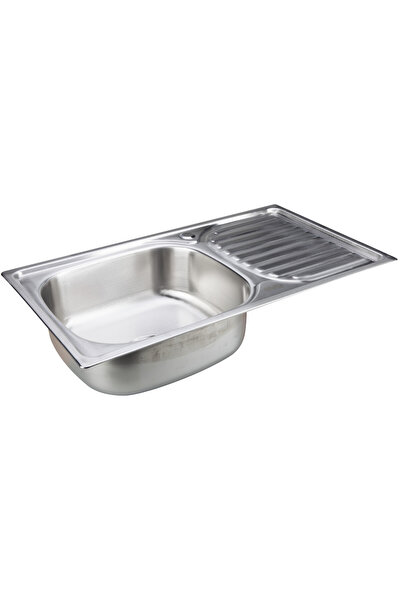 EVOSANITARY Chiuvetă din oțel inoxidabil satinat cu scurgător de blat - Dimen...