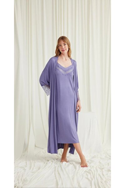 NightLove طقم روب طويل من الدانتيل من موناميس 18564