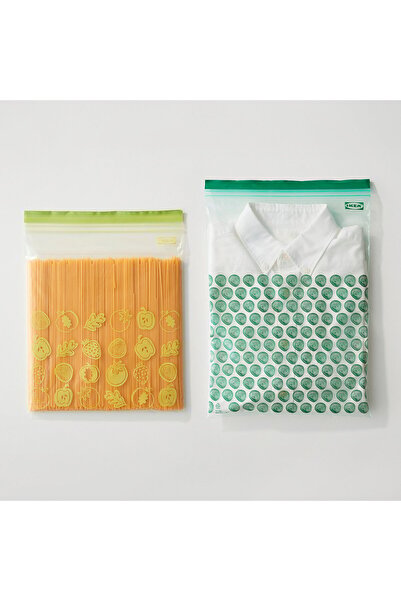 IKEA ISTAD Resealable Bag, Patterned/Green, 6/4.5 l