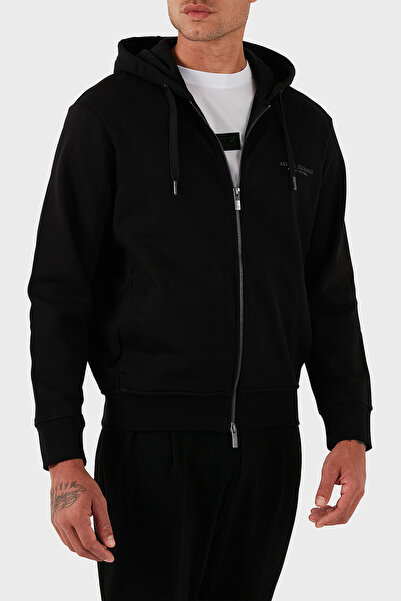 Armani Exchange Logo Printed Stretch Cotton Regular Fit Hooded Sweat Men's Sweat Xm001293 Af20934