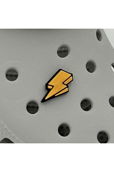 Crocs Terlik Süsü ve Aksesuarı , Çanta Süsü – Renkli Jibbitz 3D Kabartmalı Şimşek Görselli Figür Aksesuarı