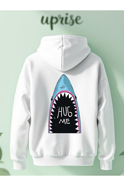 Vordevia Hanorac Hug Me cu imprimeu din bumbac cu supradimensionat fire