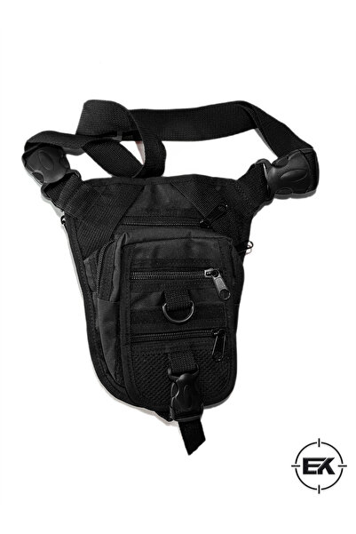 Erol Özel Bölmeli Tactical Tabanca Taşımalı Bel ve Bacak Çantası – Siyah